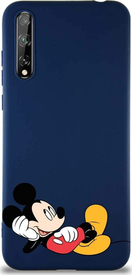 Huawei P Smart S Soft Premier Kapak Mickey Mouse-F Tasarımlı Silikon Kılıf - Lacivert