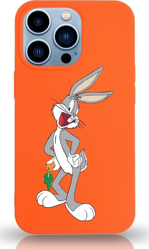Iphone 13 Pro Max Uyumlu Lansman Kılıf Bugs Bunny Tasarımlı Altı Kapalı Içi Kadife Kaplı Kapak