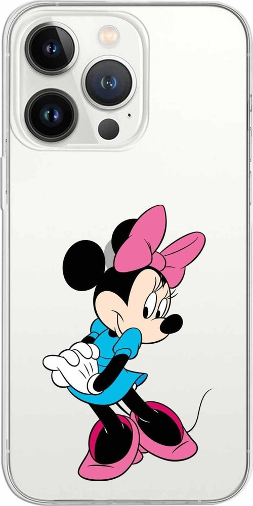 Iphone 13 Promax Uyumlu Kapak Minnie Mouse Tasarımlı Şeffaf Silikon Kılıf