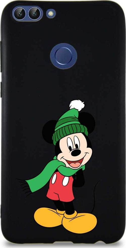 Huawei P Smart Soft Premier Kapak Mickey Mouse-G Tasarımlı Silikon Kılıf - Siyah