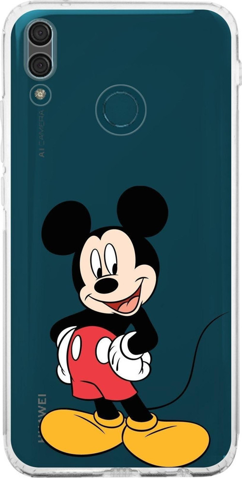 Huawei Y9 2019 Kamera Korumalı Kapak Mickey Mouse Tasarımlı Şeffaf Kılıf