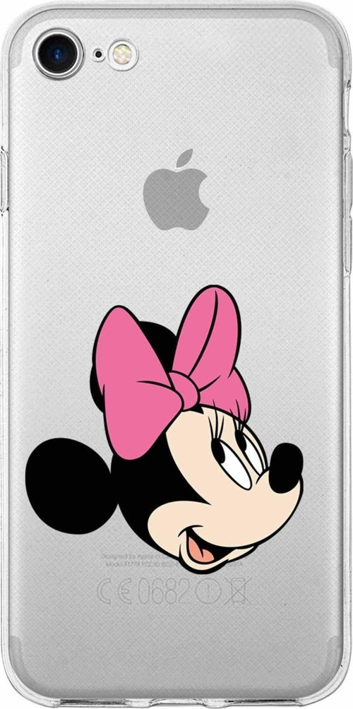 Iphone 7 Uyumlu Kapak Minnie Mouse Tasarımlı Şeffaf Silikon Kılıf