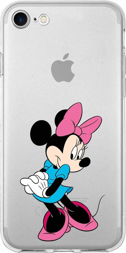 Iphone 7 Uyumlu Kapak Minnie Mouse Tasarımlı Şeffaf Silikon Kılıf