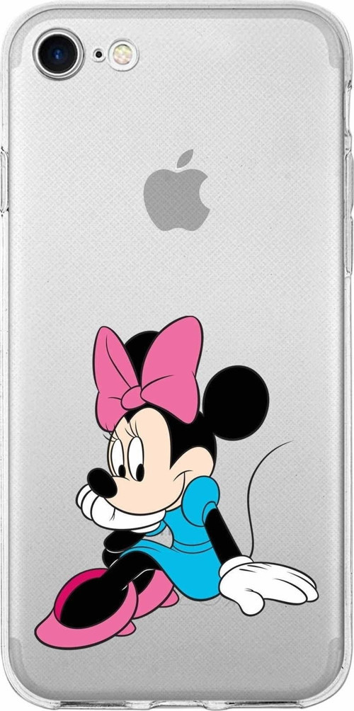 Iphone 7 Uyumlu Kapak Minnie Mouse Tasarımlı Şeffaf Silikon Kılıf