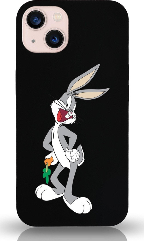 Iphone 13 Mini Uyumlu Lansman Kılıf Bugs Bunny Tasarımlı Altı Kapalı Içi Kadife Kaplı Kapak
