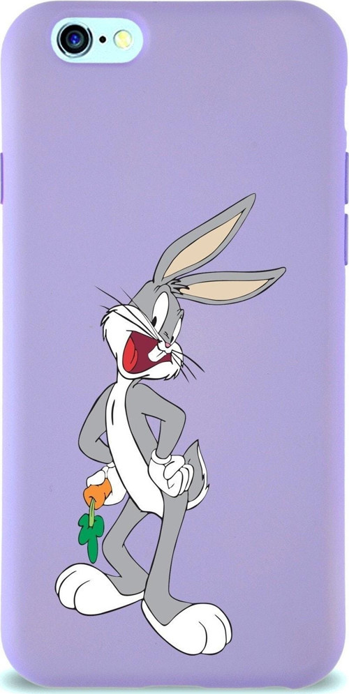 Iphone 6 Plus Uyumlu Lansman Kılıf Bugs Bunny Tasarımlı Altı Kapalı Içi Kadife Kaplı Kapak