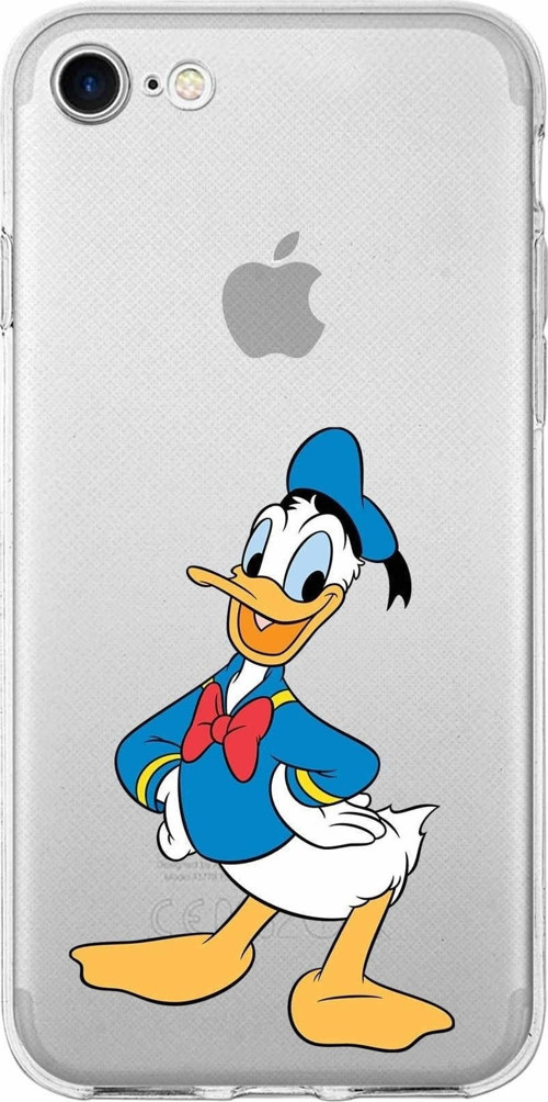 Iphone Se 2020 Uyumlu Kapak Donald Duck Tasarımlı Şeffaf Silikon Kılıf