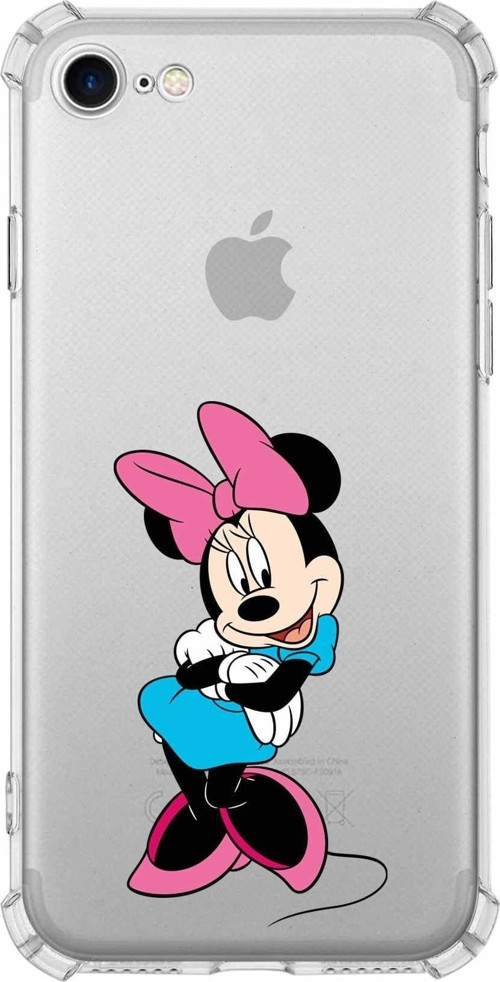 Iphone Se 2020 Uyumlu Köşe Korumalı Antişok Kapak Minnie Mouse Tasarımlı Şeffaf Kılıf
