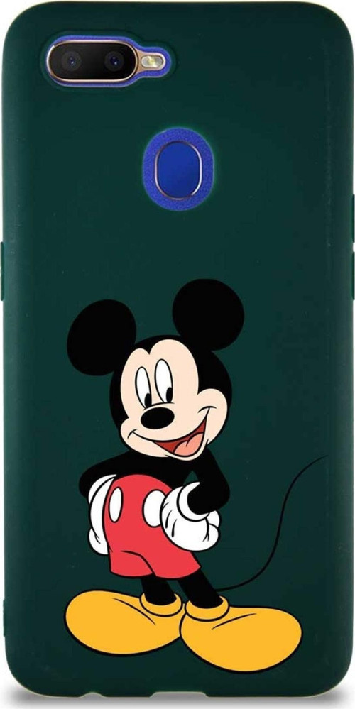Oppo Ax7 Soft Premier Kapak Mickey Mouse-E Tasarımlı Silikon Kılıf - Yeşil