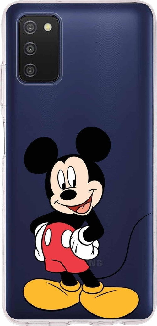 Samsung Galaxy A03S Kapak Mickey Mouse Tasarımlı Şeffaf Silikon Kılıf