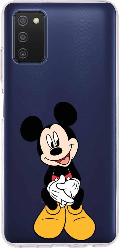 Samsung Galaxy A03S Kapak Mickey Mouse Tasarımlı Şeffaf Silikon Kılıf