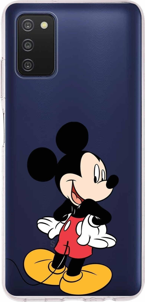 Samsung Galaxy A03S Kapak Mickey Mouse Tasarımlı Şeffaf Silikon Kılıf
