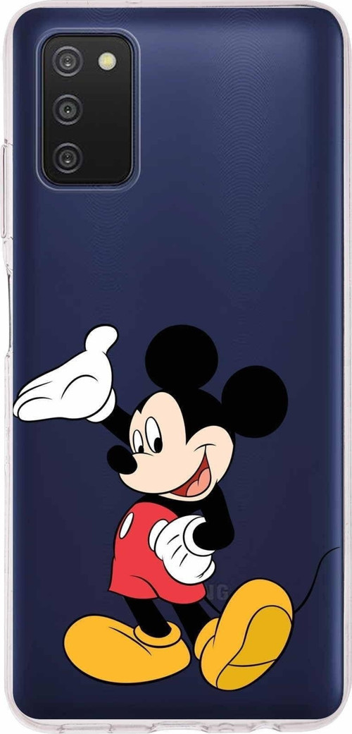 Samsung Galaxy A03S Kapak Mickey Mouse Tasarımlı Şeffaf Silikon Kılıf