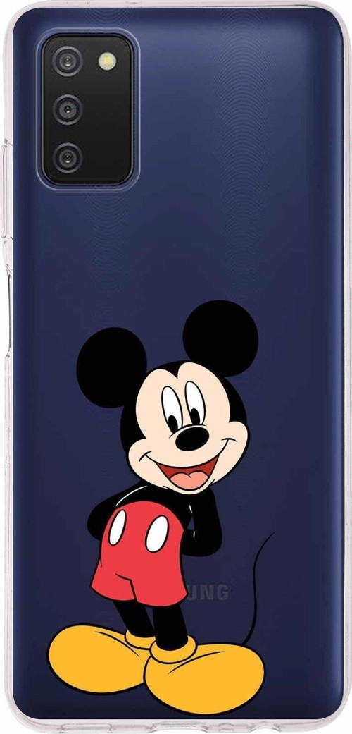 Samsung Galaxy A03S Kapak Mickey Mouse Tasarımlı Şeffaf Silikon Kılıf