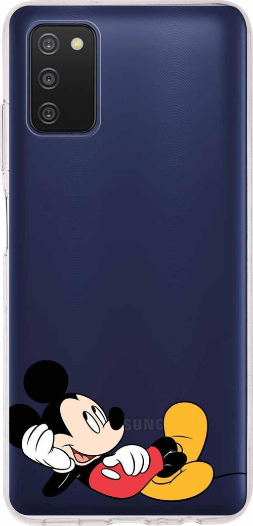 Samsung Galaxy A03S Kapak Mickey Mouse Tasarımlı Şeffaf Silikon Kılıf