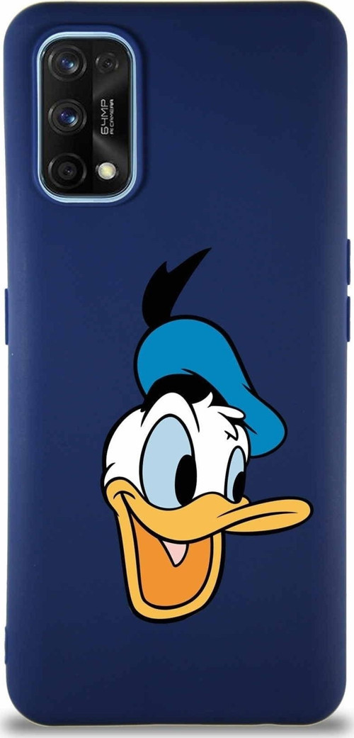 Realme 7 Pro Soft Premier Kapak Donald Duck-A Tasarımlı Silikon Kılıf - Lacivert