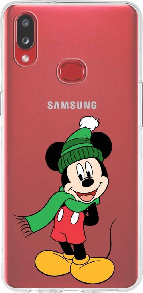 Samsung Galaxy A10S Kapak Mickey Mouse Tasarımlı Şeffaf Silikon Kılıf