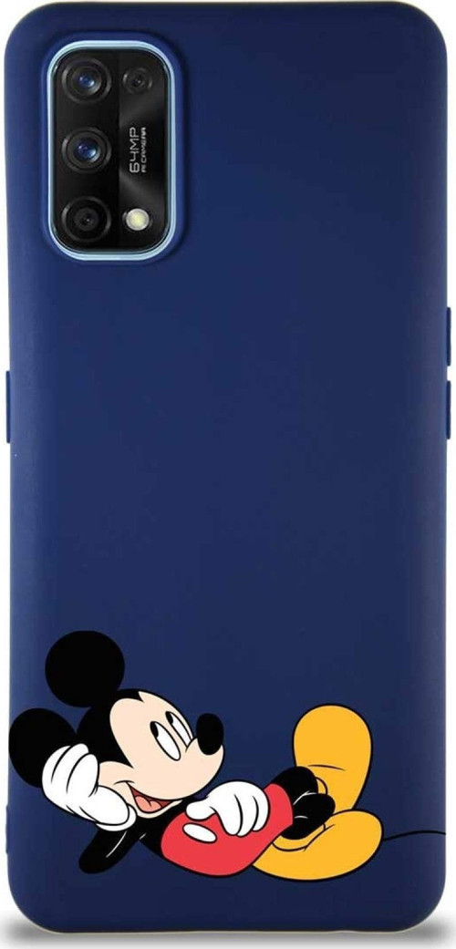 Realme 7 Pro Soft Premier Kapak Mickey Mouse-F Tasarımlı Silikon Kılıf - Lacivert