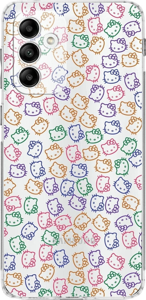 Samsung Galaxy A04S Kamera Korumalı Kapak Hello Kitty Tasarımlı Şeffaf Kılıf