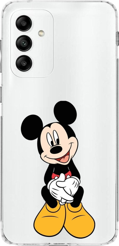 Samsung Galaxy A04S Kapak Mickey Mouse Tasarımlı Şeffaf Kılıf