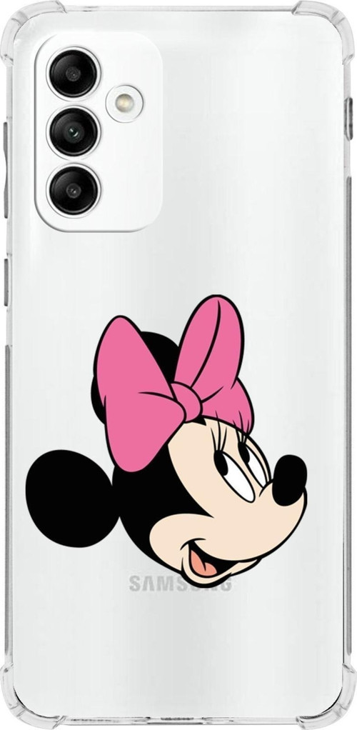 Samsung Galaxy A04S Köşe Korumalı Antişok Kapak Minnie Mouse Tasarımlı Şeffaf Kılıf