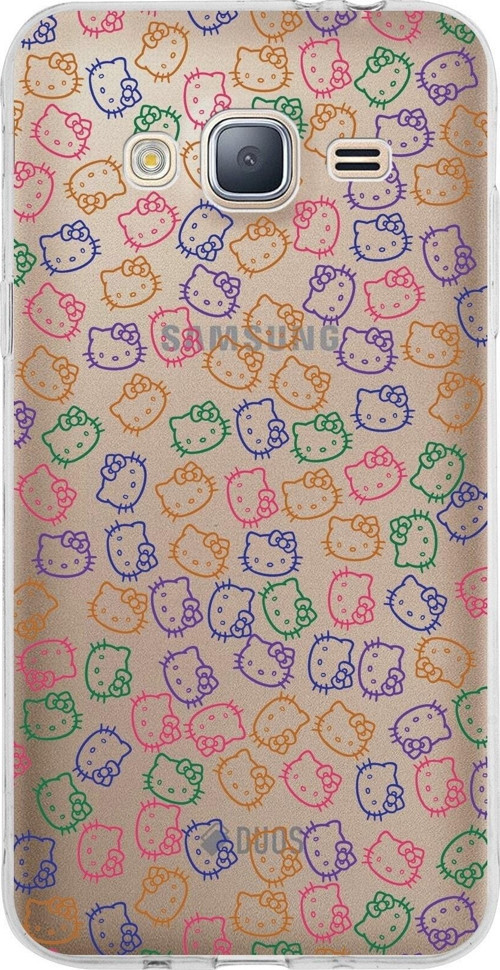 Samsung Galaxy J310 Kapak Hello Kitty Tasarımlı Şeffaf Silikon Kılıf