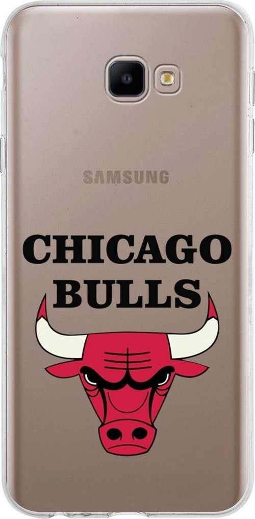 Samsung Galaxy J4 Core Kapak Chicago Bulls Tasarımlı Şeffaf Silikon Kılıf