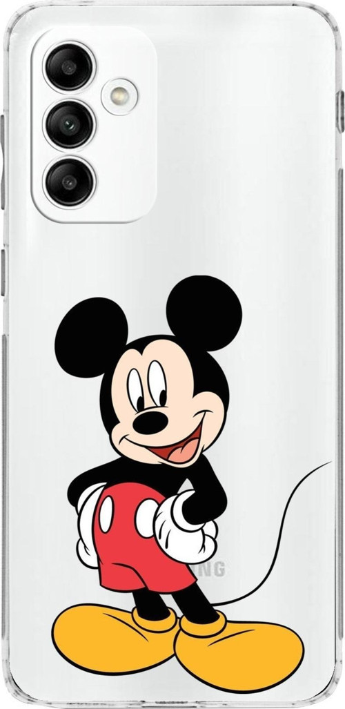 Samsung Galaxy M13 Kamera Korumalı Kapak Mickey Mouse Tasarımlı Şeffaf Kılıf