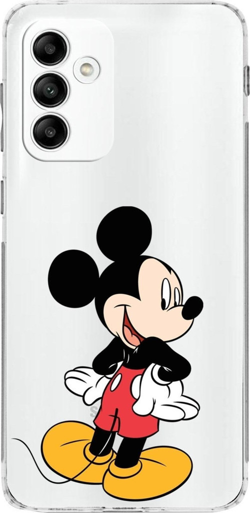 Samsung Galaxy M13 Kamera Korumalı Kapak Mickey Mouse Tasarımlı Şeffaf Kılıf