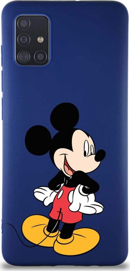 Samsung Galaxy M31S Soft Premier Kapak Mickey Mouse-D Tasarımlı Silikon Kılıf - Lacivert