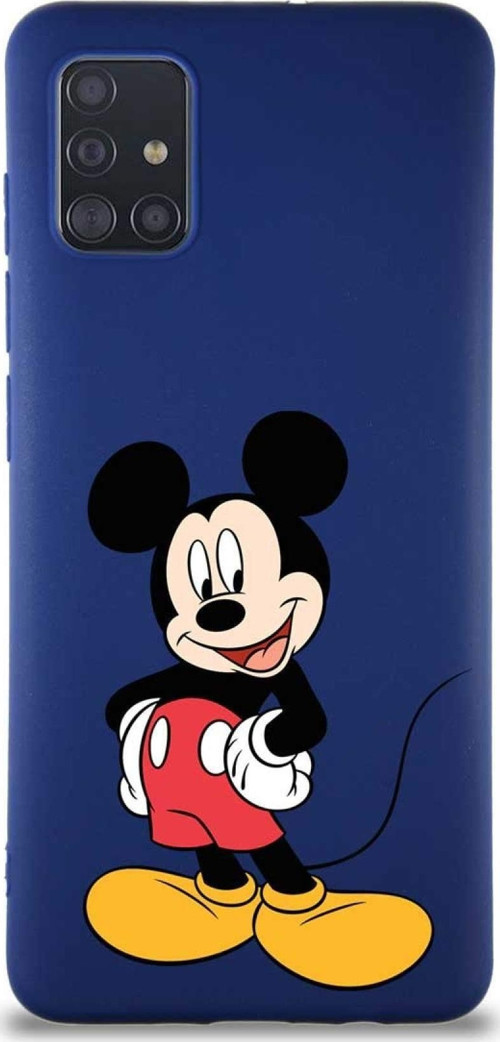 Samsung Galaxy M31S Soft Premier Kapak Mickey Mouse-E Tasarımlı Silikon Kılıf - Lacivert