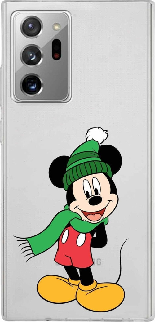 Samsung Galaxy Note 20 Ultra Kapak Mickey Mouse Tasarımlı Şeffaf Silikon Kılıf