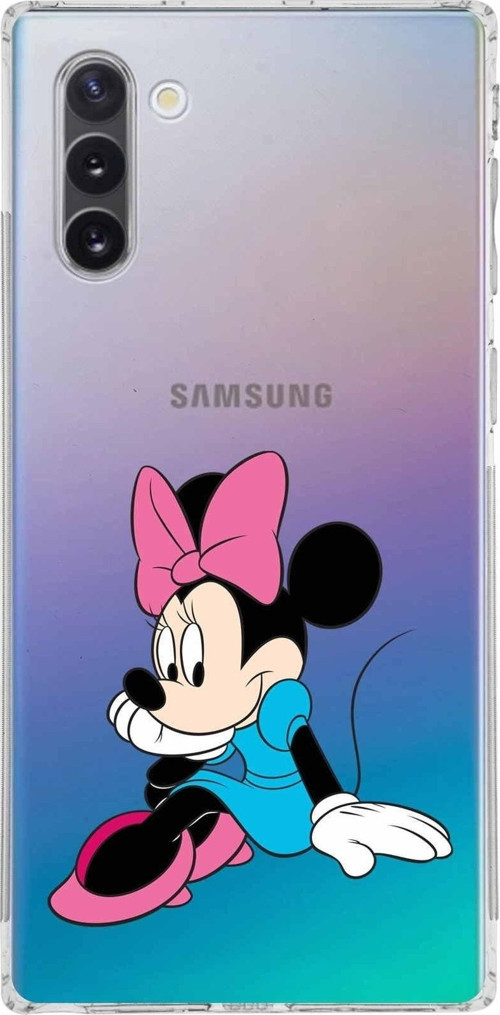 Samsung Galaxy Note 10 Kamera Korumalı Kapak Minnie Mouse Tasarımlı Şeffaf Kılıf