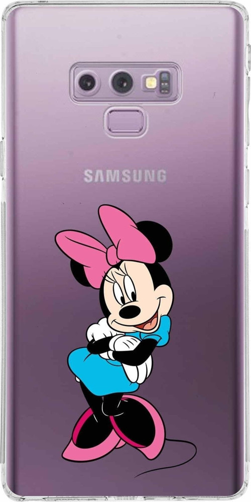 Samsung Galaxy Note 9 Kamera Korumalı Kapak Minnie Mouse Tasarımlı Şeffaf Kılıf