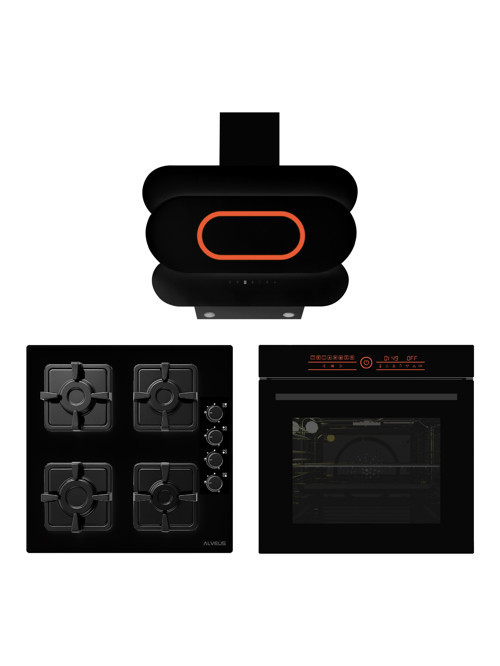 NERO TECH SİYAH 3' LÜ ANKASTRE SET(3008N-KLS670-MFA832N)