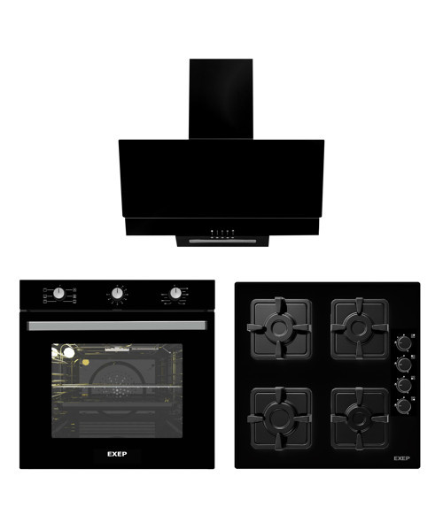 ECO LİNE SİYAH 3 LÜ ANKASTRE SET (ED401-EO320-EF240)
