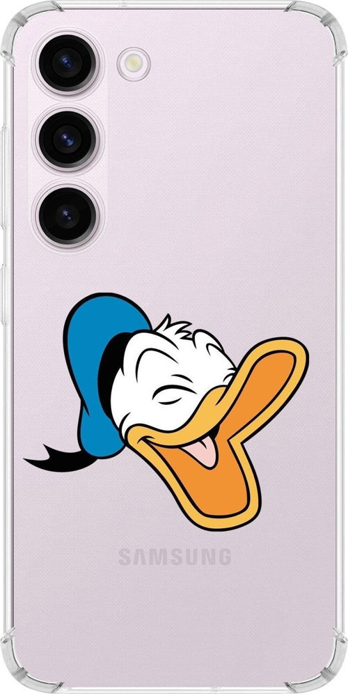 Samsung Galaxy S23 Köşe Korumalı Antişok Kapak Donald Duck Tasarımlı Şeffaf Kılıf