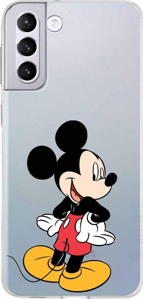 Samsung Galaxy S21 Plus Kapak Mickey Mouse Tasarımlı Şeffaf Silikon Kılıf