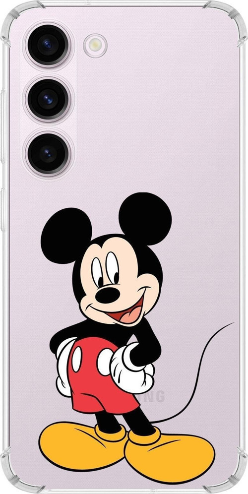 Samsung Galaxy S23 Plus Köşe Korumalı Antişok Kapak Mickey Mouse Tasarımlı Şeffaf Kılıf