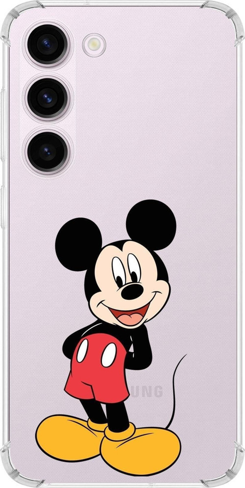 Samsung Galaxy S23 Plus Köşe Korumalı Antişok Kapak Mickey Mouse Tasarımlı Şeffaf Kılıf