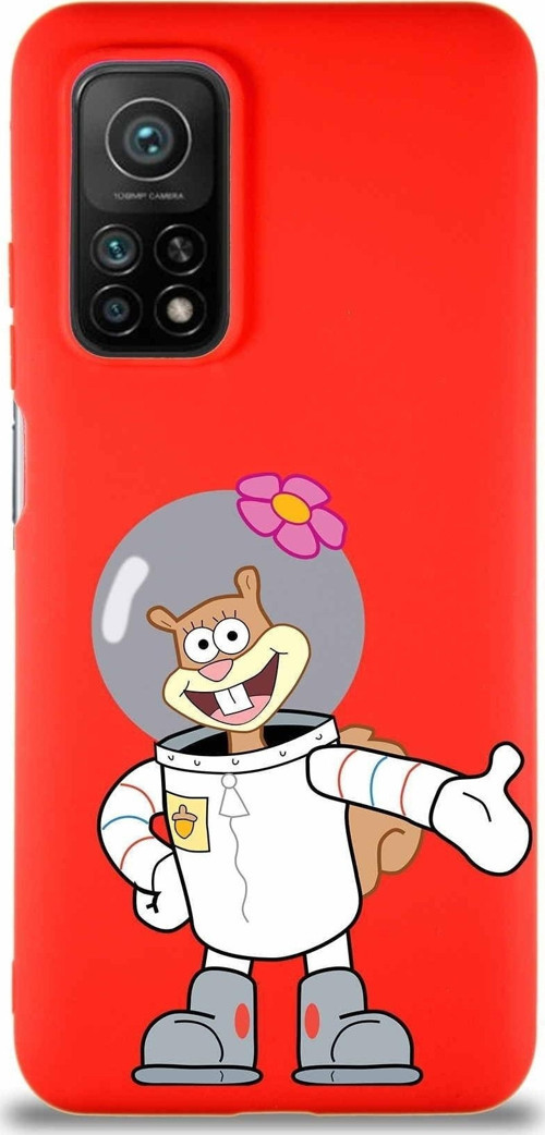 Xiaomi Mi 10T Pro Soft Premier Kapak Sandy Tasarımlı Silikon Kılıf - Kırmızı