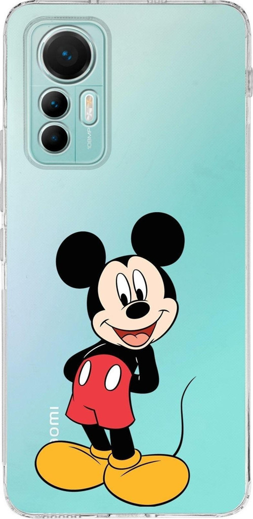 Xiaomi Mi 12 Lite Uyumlu Kapak Mickey Mouse Tasarımlı Şeffaf Silikon Kılıf
