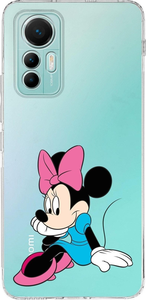 Xiaomi Mi 12 Lite Uyumlu Kapak Minnie Mouse Tasarımlı Şeffaf Silikon Kılıf
