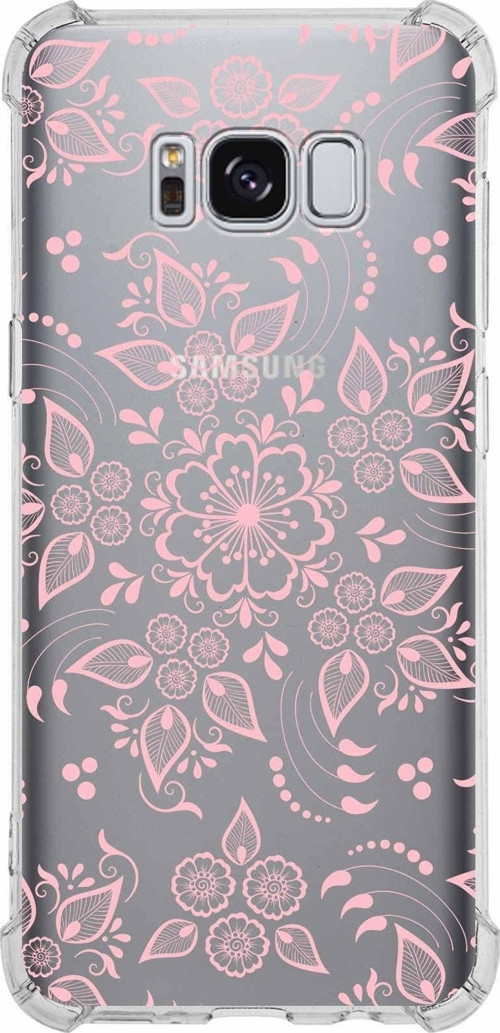 Samsung Galaxy S8 Köşe Korumalı Antişok Kapak Nostalji Desen Tasarımlı Şeffaf Kılıf