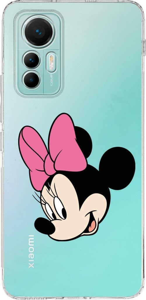 Xiaomi Mi 12 Lite Uyumlu Kapak Minnie Mouse Tasarımlı Şeffaf Silikon Kılıf
