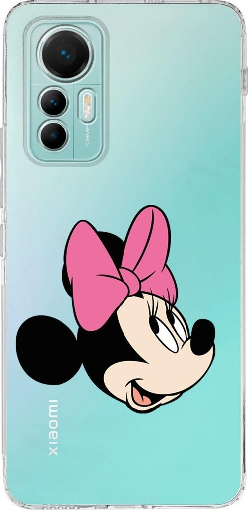 Xiaomi Mi 12 Lite Uyumlu Kapak Minnie Mouse Tasarımlı Şeffaf Silikon Kılıf