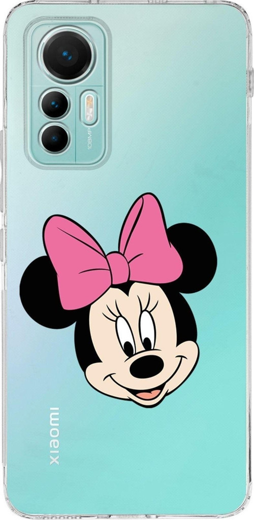 Xiaomi Mi 12 Lite Uyumlu Kapak Minnie Mouse Tasarımlı Şeffaf Silikon Kılıf