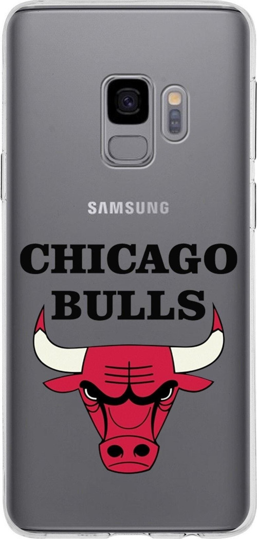 Samsung Galaxy S9 Kapak Chicago Bulls Tasarımlı Şeffaf Silikon Kılıf