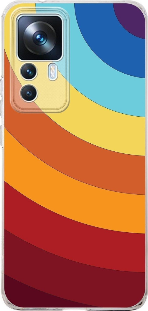 Xiaomi Mi 12T Kamera Korumalı Kapak Renk Cümbüşü Tasarımlı Şeffaf Kılıf