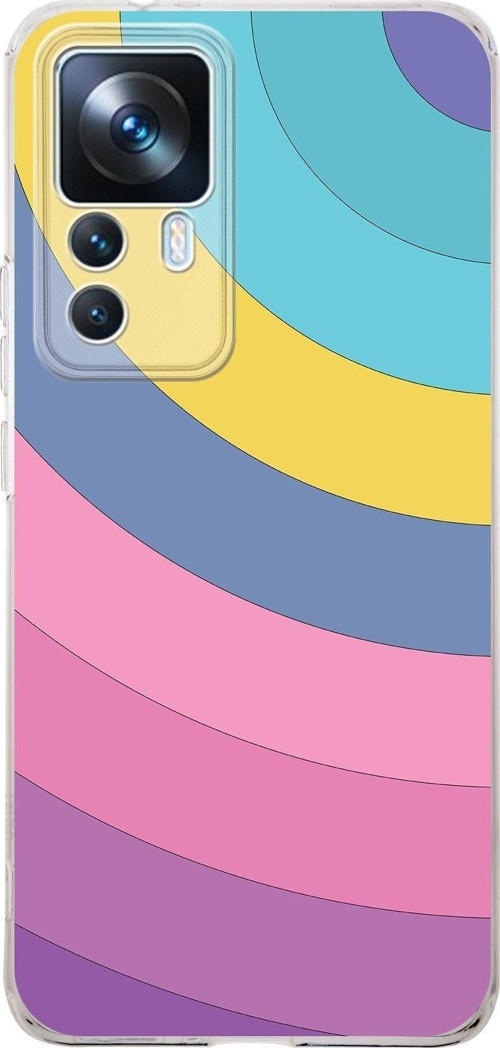 Xiaomi Mi 12T Kamera Korumalı Kapak Renk Cümbüşü Tasarımlı Şeffaf Kılıf